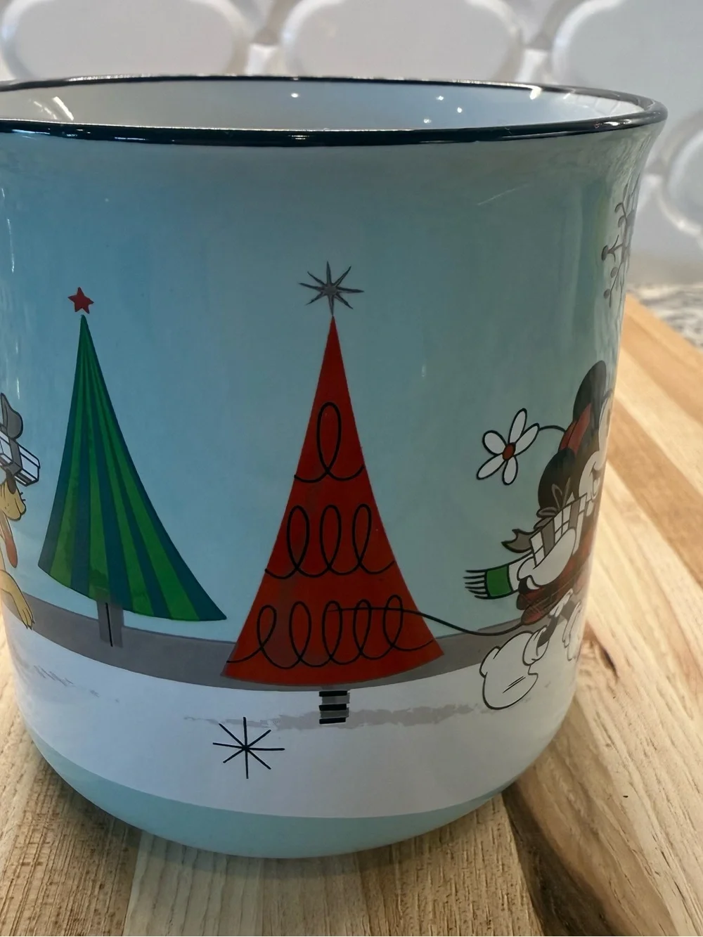 Disney Mickey & Minnie Mouse Christmas 24oz Large Ceramic Mug Zrike Brands
